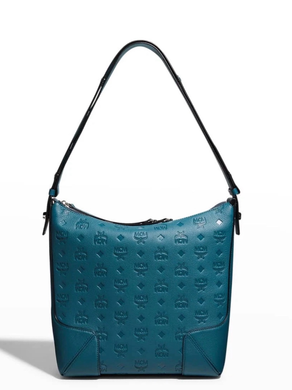 MCM Calfskin Ottomar Monogram Medium Klara Hobo Bag